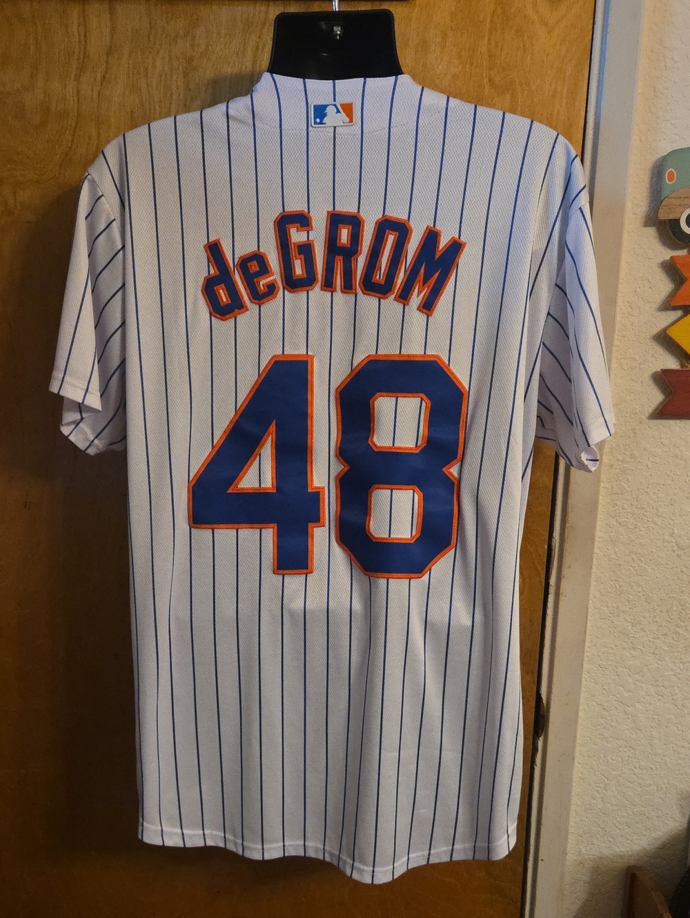 New York Mets Jersey Size Large Jacob DeGrom Mens Nike White Home Pinstripe